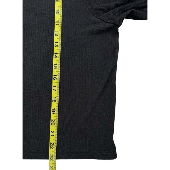 Madewell Women Top Medium Size Gray Eastover Bubble Short Sleeve Stretch NWOT - Picture 9 of 10